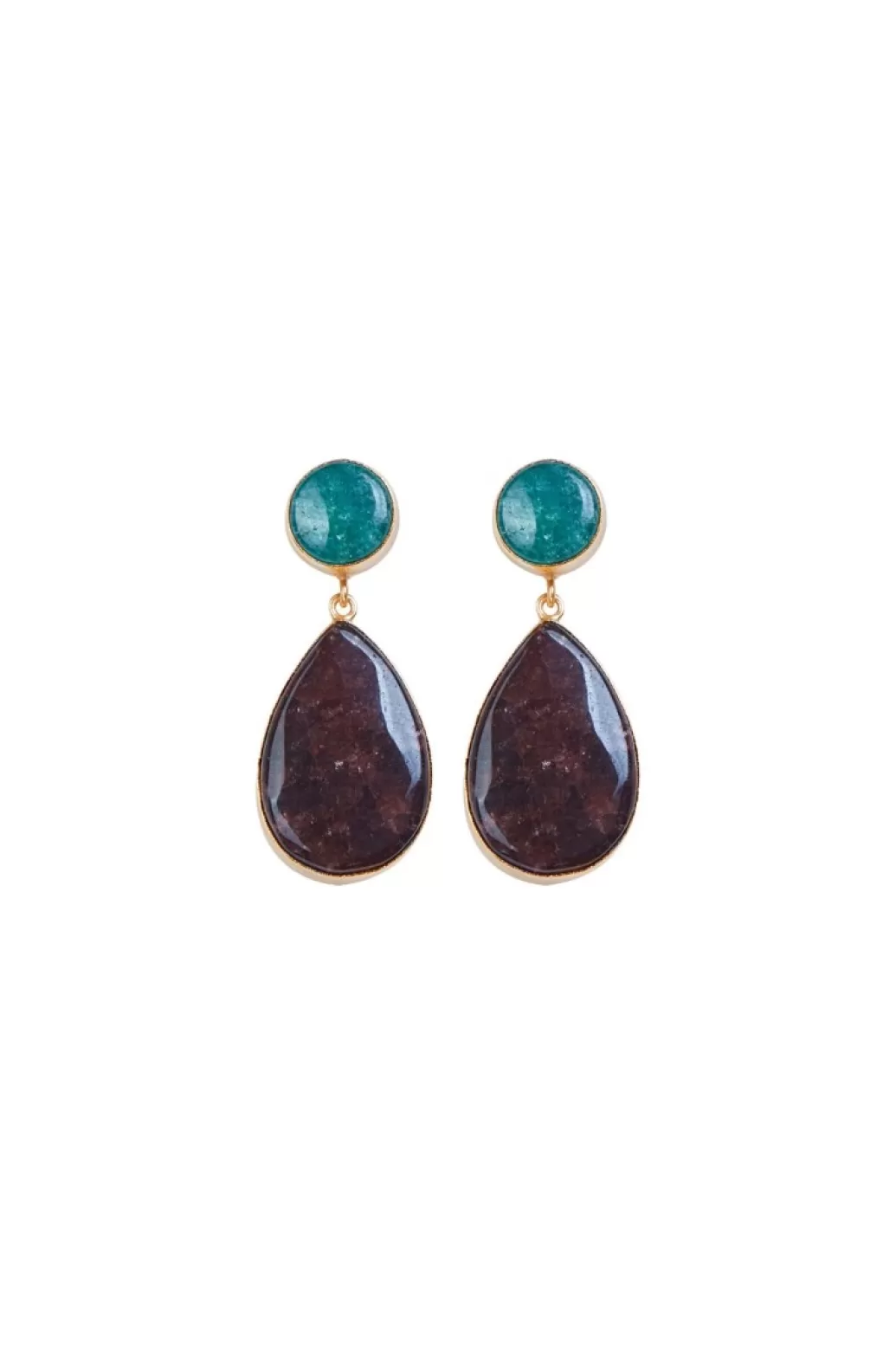 Coosy PENDIENTES CAROLA MARRON