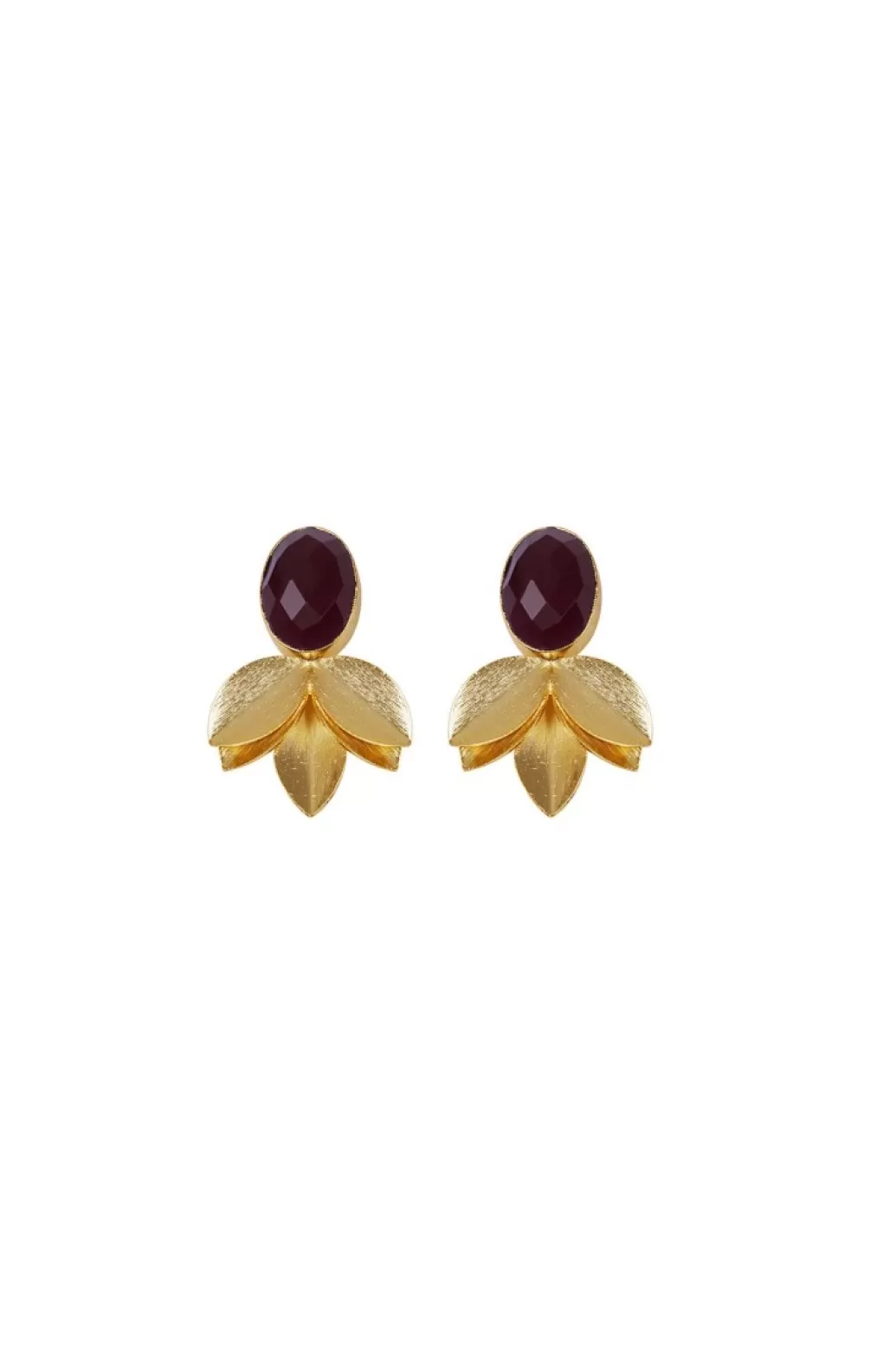 Coosy Pendientes Crispia Morado |