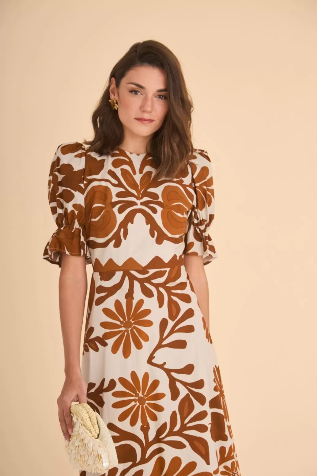 Coosy VESTIDO PALOMAEST. MARRON