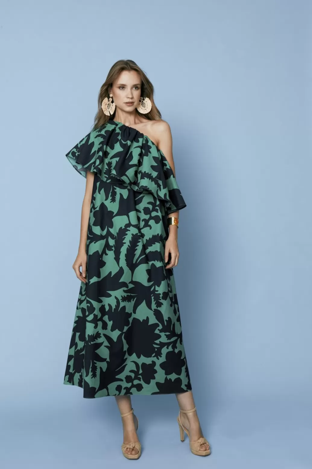 Coosy VESTIDO RAMONAEST. VERDE